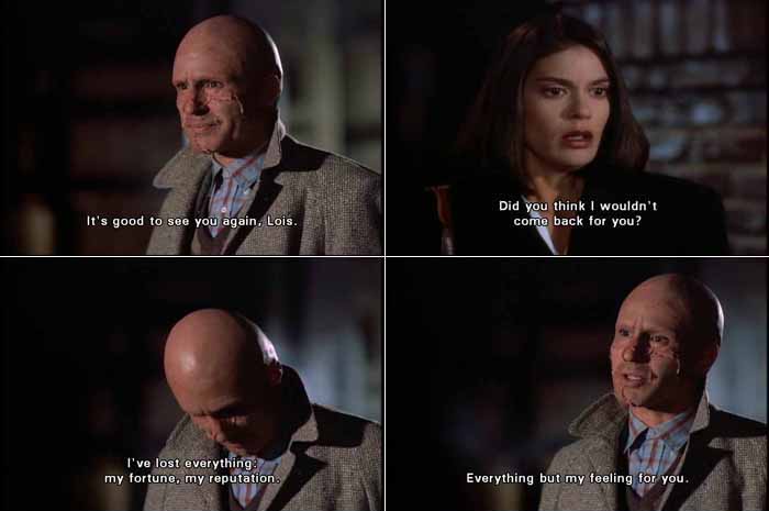 Lex Luthor says he has lost everything in his life, except for his feeling for Lois Lane