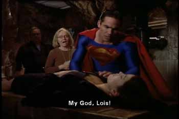 After finding the frozen body of her future daughter-in-law, Martha Kent exclaims: My God, Lois!