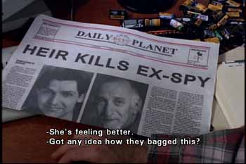 Newspaper headline after notes Mayzik's murder of Nigel