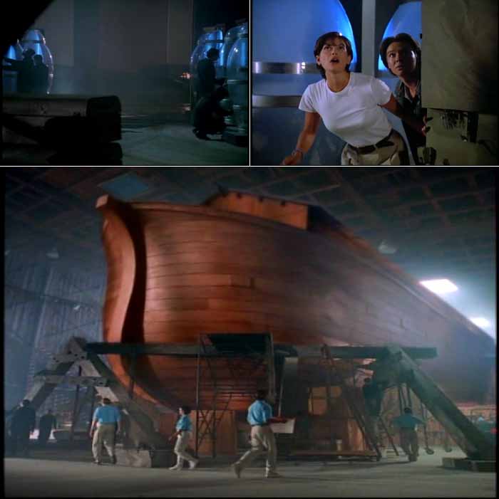 Lois Lane and Jimmy Olsen see the Biblical-style ark which Larry Smiley plans to use as a modern-day Noah