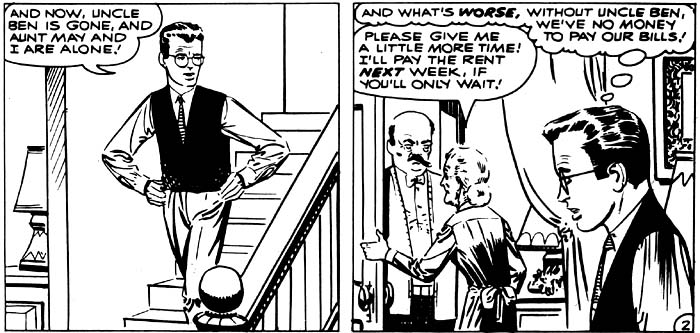 Peter Parker is desperate for money after his Uncle Ben's death