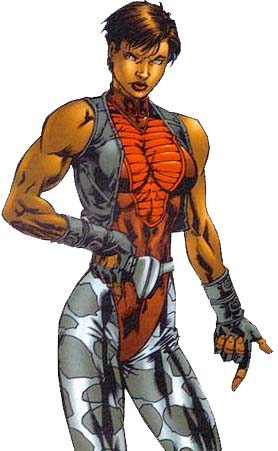 Character: Flint (Victoria Ngengi) of the group: Stormwatch